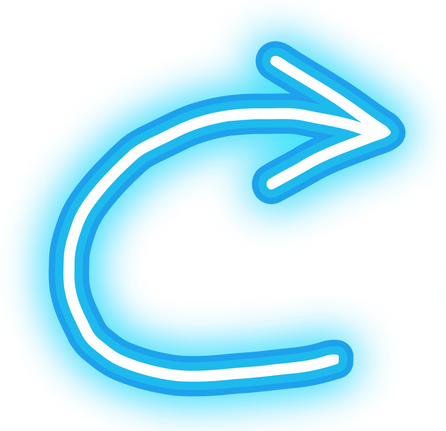 Curved Neon Arrow 